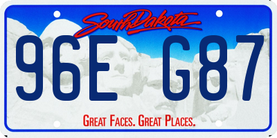 SD license plate 96EG87