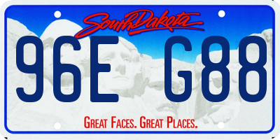 SD license plate 96EG88