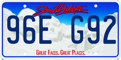 SD license plate 96EG92
