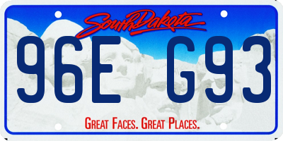 SD license plate 96EG93