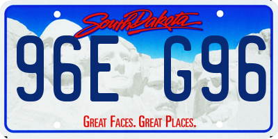 SD license plate 96EG96