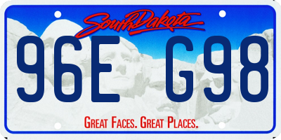 SD license plate 96EG98