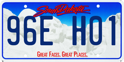 SD license plate 96EH01