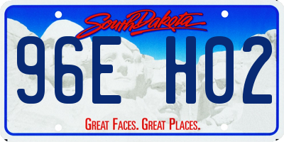 SD license plate 96EH02