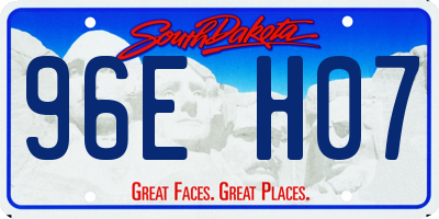 SD license plate 96EH07