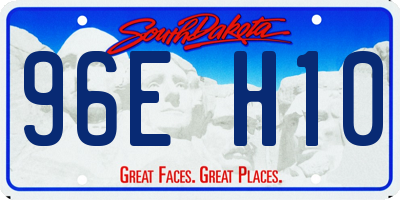 SD license plate 96EH10