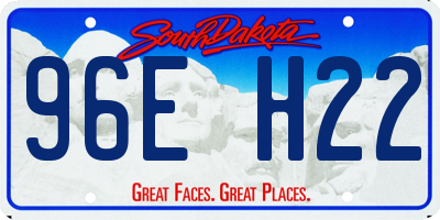 SD license plate 96EH22