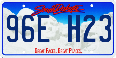 SD license plate 96EH23