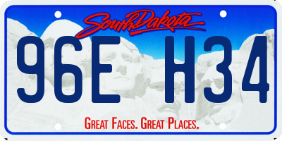 SD license plate 96EH34