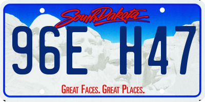 SD license plate 96EH47