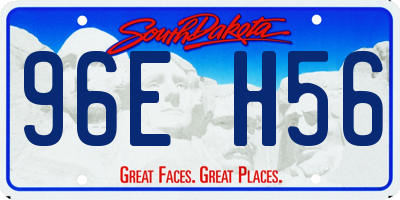 SD license plate 96EH56