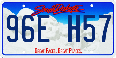 SD license plate 96EH57