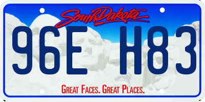 SD license plate 96EH83