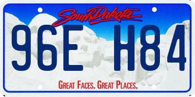 SD license plate 96EH84