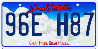 SD license plate 96EH87