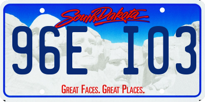 SD license plate 96EI03