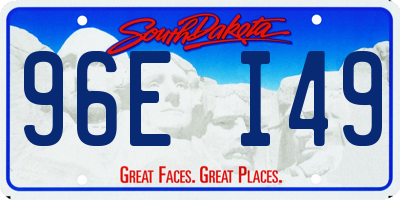 SD license plate 96EI49