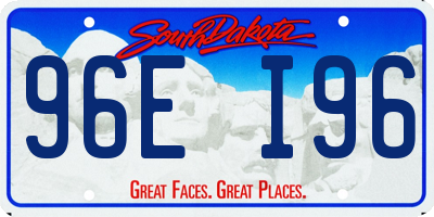 SD license plate 96EI96