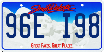 SD license plate 96EI98