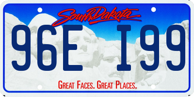 SD license plate 96EI99