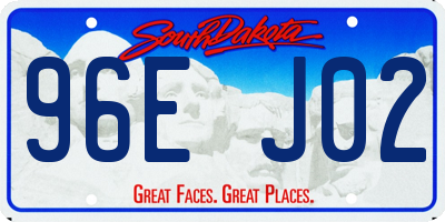 SD license plate 96EJ02