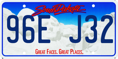 SD license plate 96EJ32