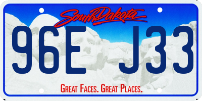 SD license plate 96EJ33