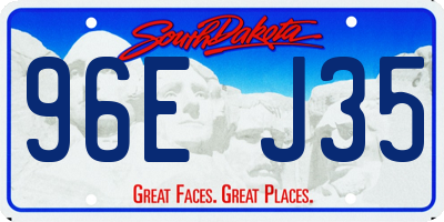 SD license plate 96EJ35