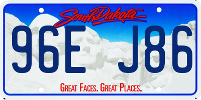 SD license plate 96EJ86