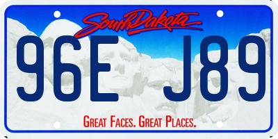 SD license plate 96EJ89