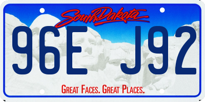 SD license plate 96EJ92