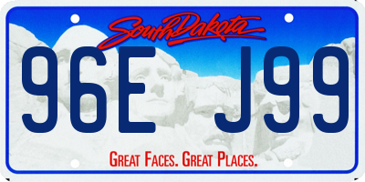SD license plate 96EJ99