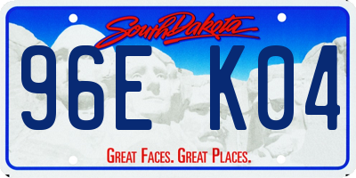 SD license plate 96EK04