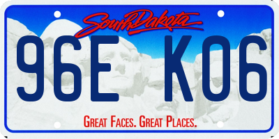 SD license plate 96EK06