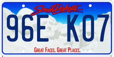 SD license plate 96EK07