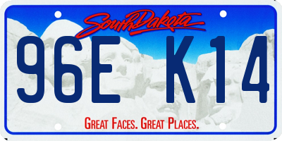 SD license plate 96EK14