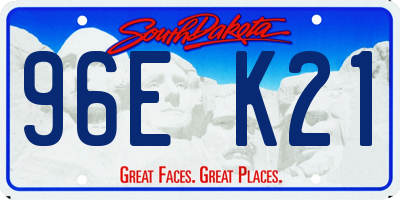 SD license plate 96EK21