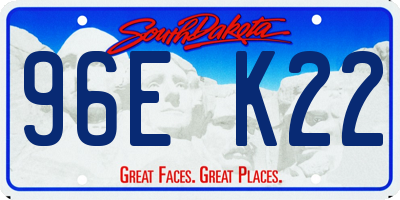 SD license plate 96EK22