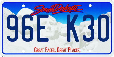 SD license plate 96EK30