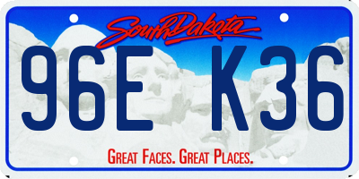 SD license plate 96EK36