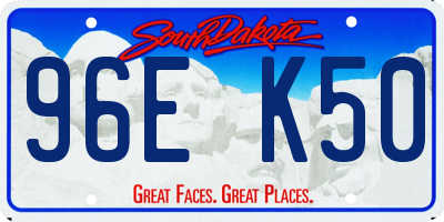 SD license plate 96EK50