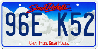 SD license plate 96EK52