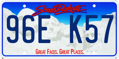 SD license plate 96EK57