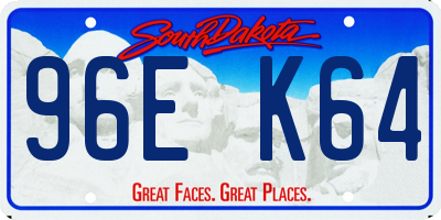 SD license plate 96EK64
