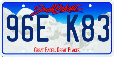 SD license plate 96EK83