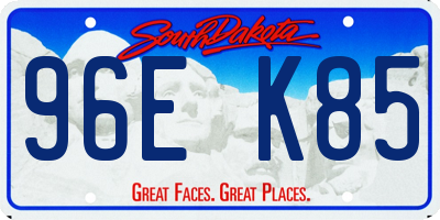 SD license plate 96EK85