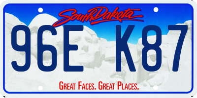 SD license plate 96EK87