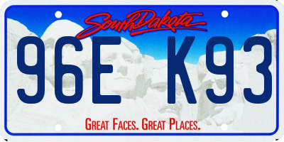 SD license plate 96EK93