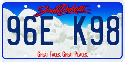 SD license plate 96EK98