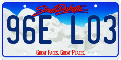 SD license plate 96EL03